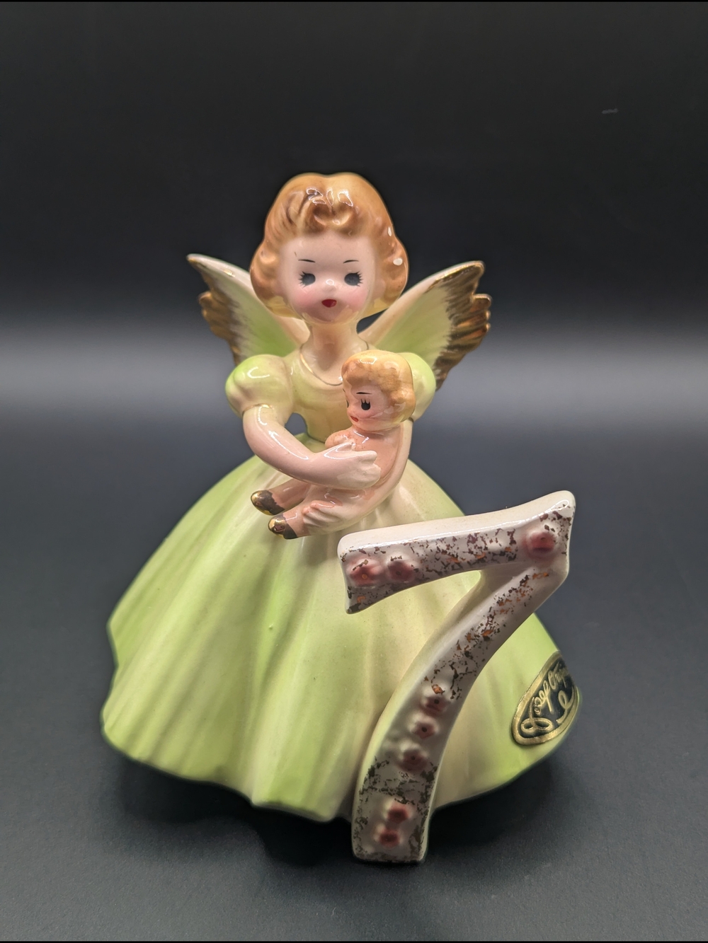 CA. Josef Originals 7th Birthday Angel Girl Figurine